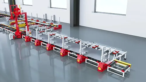 Steel H Beam Welding Line Animation